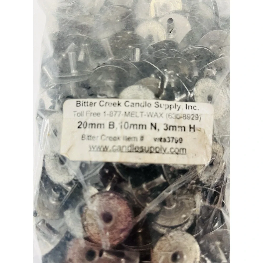 Candle Wick Tabs 20mm B, 10mm N, 3mm H Tabs Only No Wick Crafts LOT 994 Open Bag